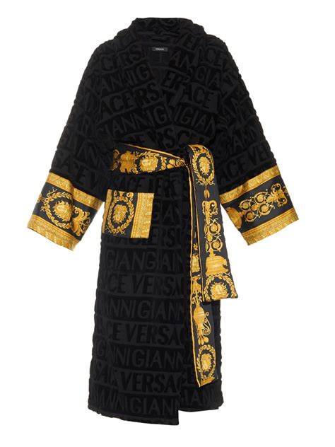 black and gold versace dressing gown